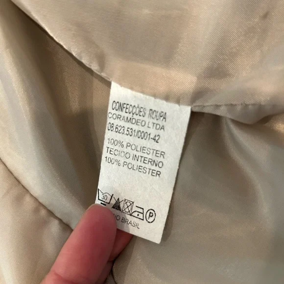 Coramdeo Cream Tailored Pantsuit Jacket with Black Trim - Picture 7 of 11